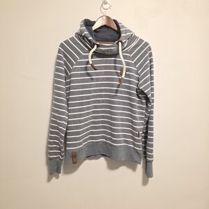 Naketano Blue and Cream Striped Sweater